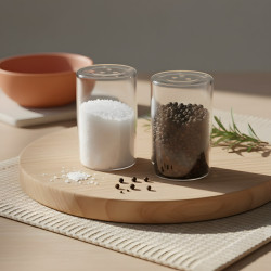 Glass Salt & Pepper Shaker Set 2 Pcs